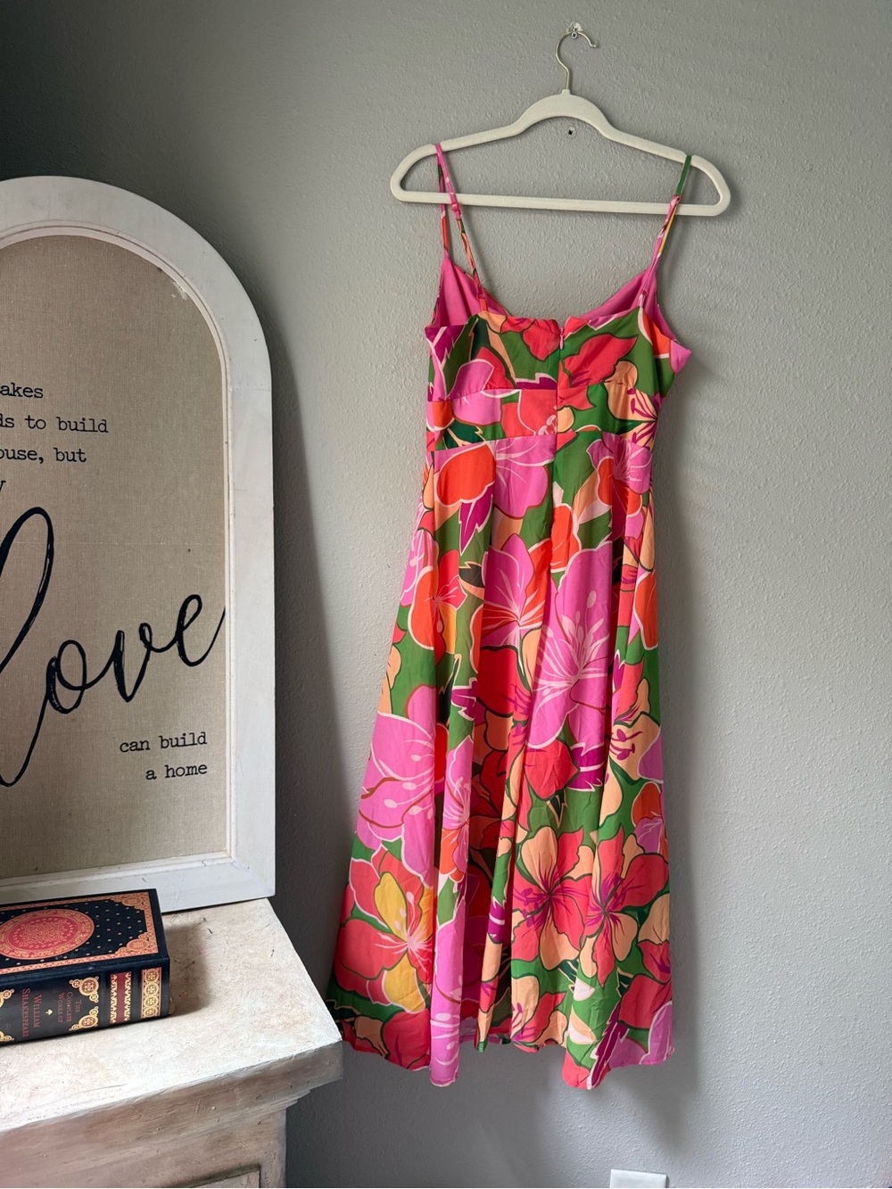 Flying Tomato Pink, Green & Orange Floral Sundress - Picture 2 of 3